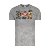 Cloud Rock peace love coffee Vintage Tee - BarkalooDesign
