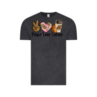 Vintage Black peace love coffee Vintage Tee - BarkalooDesign