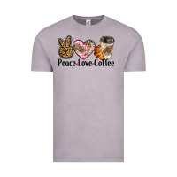 Vintage Zinc peace love coffee Vintage Tee - BarkalooDesign
