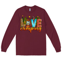 Burgundy love camping Long Sleeve Tee - Zillion Design Studio