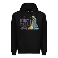 Black spirit animal raccoon Premium Hoodie - MaliasSmallBusiness
