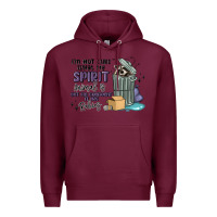 Burgundy spirit animal raccoon Premium Hoodie - MaliasSmallBusiness