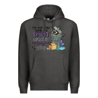 Charcoal Heather spirit animal raccoon Premium Hoodie - MaliasSmallBusiness