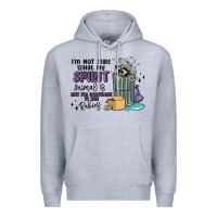 Heather Grey spirit animal raccoon Premium Hoodie - MaliasSmallBusiness