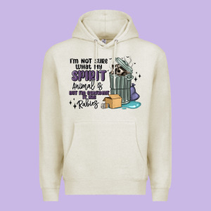 Spirit Animal Raccoon Premium Hoodie Designed By Maliassmallbusiness