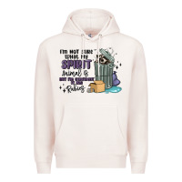 Pale Pink spirit animal raccoon Premium Hoodie - MaliasSmallBusiness