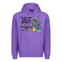 Purple spirit animal raccoon Premium Hoodie - MaliasSmallBusiness