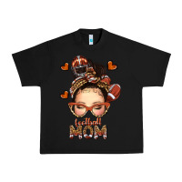Black football messy bun mom Urban Heavy Tee - texasbilliewilder