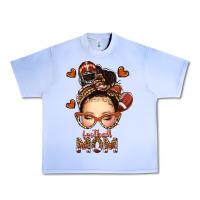 Grape Ice football messy bun mom Urban Heavy Tee - texasbilliewilder