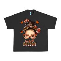 Pigment Black football messy bun mom Urban Heavy Tee - texasbilliewilder