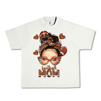 Pistachio football messy bun mom Urban Heavy Tee - texasbilliewilder