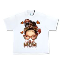 White football messy bun mom Urban Heavy Tee - texasbilliewilder
