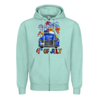 Western Fourth Of July Truck Zipper Hoodie | Teevron