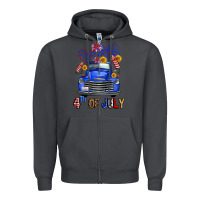Smoke western fourth of july truck Zipper Hoodie - FaDigitalArtStudio