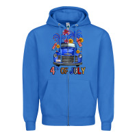 True Royal western fourth of july truck Zipper Hoodie - FaDigitalArtStudio