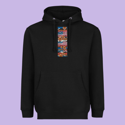 Usa Flag And Western Patterns  Penwraps Heavyweight Hoodie Designed By Artiststas