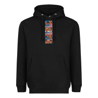 Black usa flag and western patterns  penwraps Heavyweight Hoodie - Artiststas