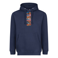 Navy usa flag and western patterns  penwraps Heavyweight Hoodie - Artiststas