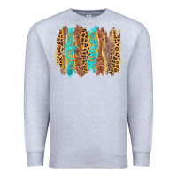 Heather Grey western brushstrokes Premium Sweatshirt - AdoDesignShop