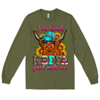 Army Green i'm head heffa just ask me Long Sleeve Tee - Zillion Design Studio