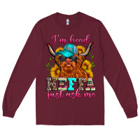 Burgundy i'm head heffa just ask me Long Sleeve Tee - Zillion Design Studio
