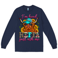 Navy i'm head heffa just ask me Long Sleeve Tee - Zillion Design Studio
