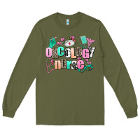 Army Green oncology nurse Long Sleeve Tee - AdoDesignShop