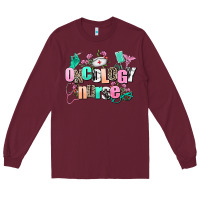 Burgundy oncology nurse Long Sleeve Tee - AdoDesignShop