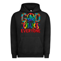 Pigment Black LGBTQ+ God Loves Everyone Urban Hoodie - BundleAndBundleShop