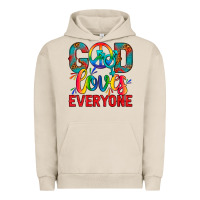 Pigment French Oak LGBTQ+ God Loves Everyone Urban Hoodie - BundleAndBundleShop