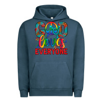 Pigment Midnight Navy LGBTQ+ God Loves Everyone Urban Hoodie - BundleAndBundleShop