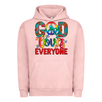 Pigment Salmon LGBTQ+ God Loves Everyone Urban Hoodie - BundleAndBundleShop