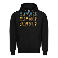 Black summer summer Zipper Hoodie - CowhideDigitalArt