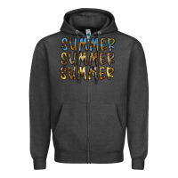 Charcoal Heather summer summer Zipper Hoodie - CowhideDigitalArt