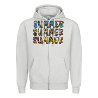 Dove Grey summer summer Zipper Hoodie - CowhideDigitalArt