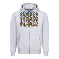 Heather Grey summer summer Zipper Hoodie - CowhideDigitalArt