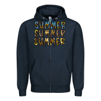 Navy summer summer Zipper Hoodie - CowhideDigitalArt