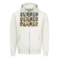 Oatmeal Heather summer summer Zipper Hoodie - CowhideDigitalArt