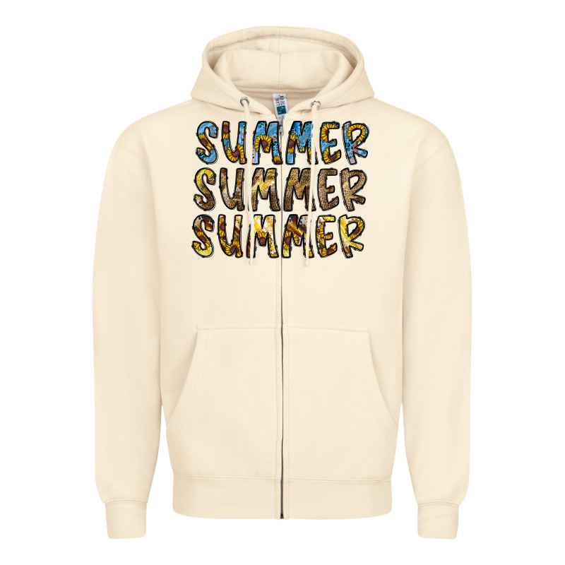 Summer Summer Zipper Hoodie by CowhideDigitalArt | Teevron