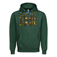 Sports Green summer summer Zipper Hoodie - CowhideDigitalArt