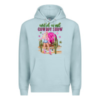 Blue Mist wild west cowboy show Premium Hoodie - NancyCooperArtShop