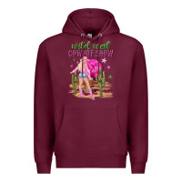 Burgundy wild west cowboy show Premium Hoodie - NancyCooperArtShop