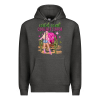 Charcoal Heather wild west cowboy show Premium Hoodie - NancyCooperArtShop