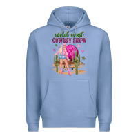 Colony Blue wild west cowboy show Premium Hoodie - NancyCooperArtShop