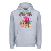 Heather Grey wild west cowboy show Premium Hoodie - NancyCooperArtShop