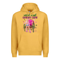 Mustard wild west cowboy show Premium Hoodie - NancyCooperArtShop