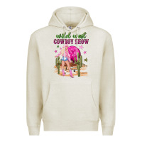 Oatmeal Heather wild west cowboy show Premium Hoodie - NancyCooperArtShop