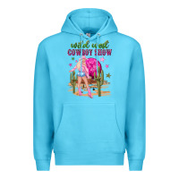 Ocean Blue wild west cowboy show Premium Hoodie - NancyCooperArtShop
