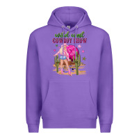 Purple wild west cowboy show Premium Hoodie - NancyCooperArtShop