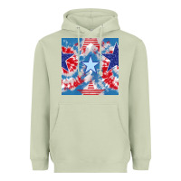 Matcha patriotic tie dye stars Heavyweight Hoodie - BundleAndBundleShop